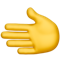 Leftwards Hand emoji on Apple